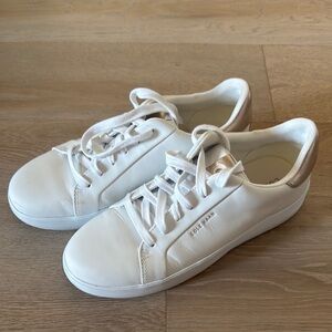 Cole Haan White Sneakers with Gold Accents